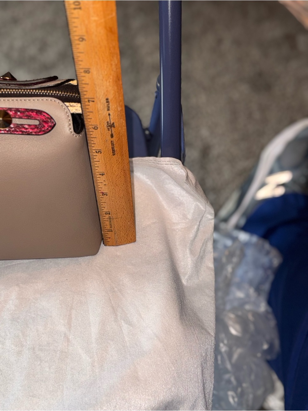 Fendi Taupe BY THE WAY BAG with Pink PYTHON Handles and Beige PYTHON Clochette - Picture 10 of 10